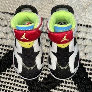 Jordan Black and Red High-Top Sneakers